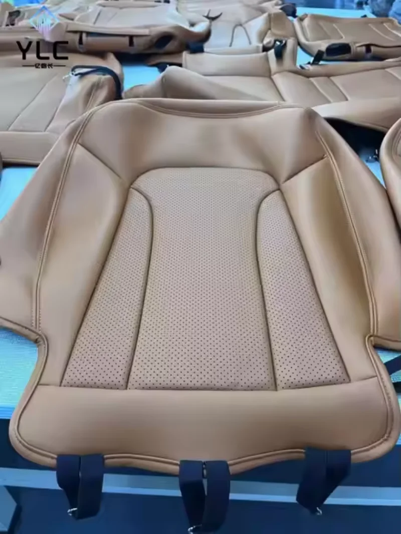 Source factory New design luxury original car seat cover diamond stitching custom fit leather car seat covers land cruiser lc200