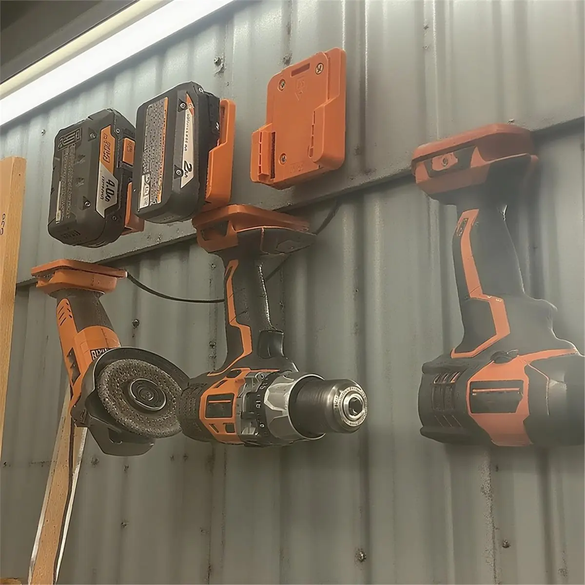 8 Packs Tool Holder Drill Mount for 18V Li-Ion Tools Drill Hanger Wall Mount Tool Organizer with 32 Screws [2026 MOCC]
