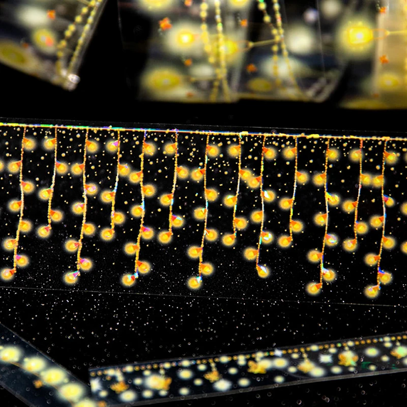 Mr. Paper, 10 Rolls/box, Star Light Ribbon Theme Sticker Tape, Decorative Scrapbook, Photo Album, Diary, Phone Case Sticker