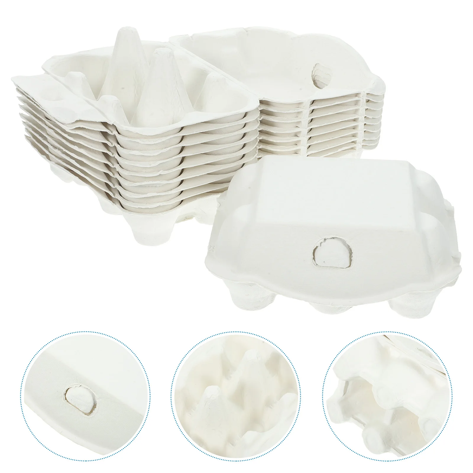 

10 Pcs Fridge 6-compartment Egg Tray Storage Bin Tray Storage Holder Bulk Carton 6-compartment Egg Tray Storage Bin Tray