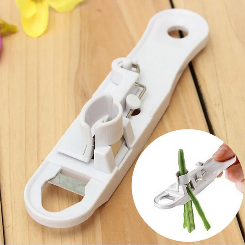 Green Bean Slicer Cutter Cut Fruit Vegetable Stringer Peeler Remover for Easy Kitchen Gadgets Cozinha Kitchen Accessories-