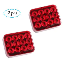 AOHEWEI 2 x LED Rear Fog Light for Trailer Fog Light Red 12 V 24 V Waterproof for Car Trailer Caravan Truck