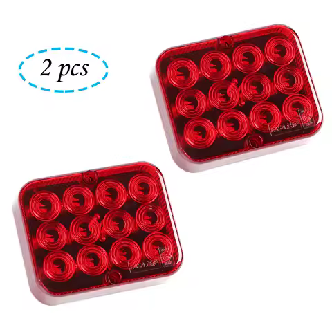 AOHEWEI 2 x LED Rear Fog Light for Trailer Fog Light Red 12 V 24 V Waterproof for Car Trailer Caravan Truck