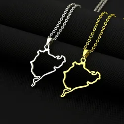 Cross-border hot-selling accessories New stainless steel German car styling racing road Nürburgring pendant necklace jewelry