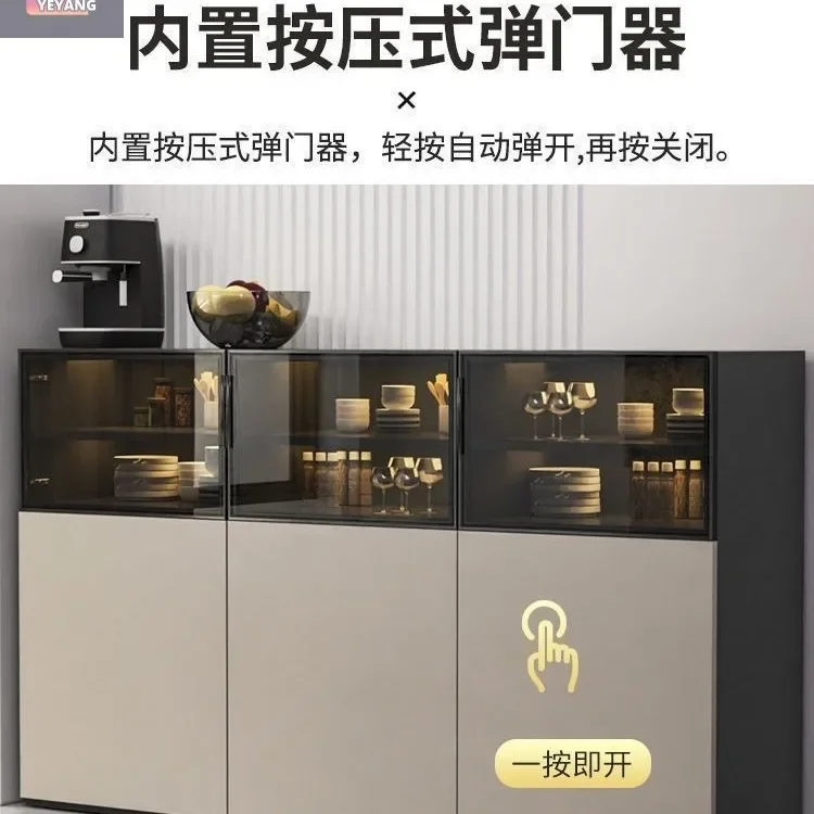 Light luxury dining side cabinet wine cabinet household floor tea cabinet living room high-grade small apartment storage locker