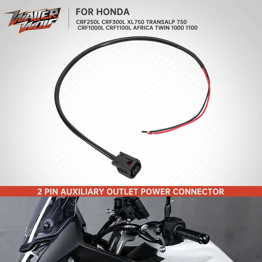 

2024 Transalp 750 Outlet Power Connector Plug Cable For Honda CRF1100L CRF1000L Africa Twin 1100 1000 CRF 250L 300L XL750 17-23