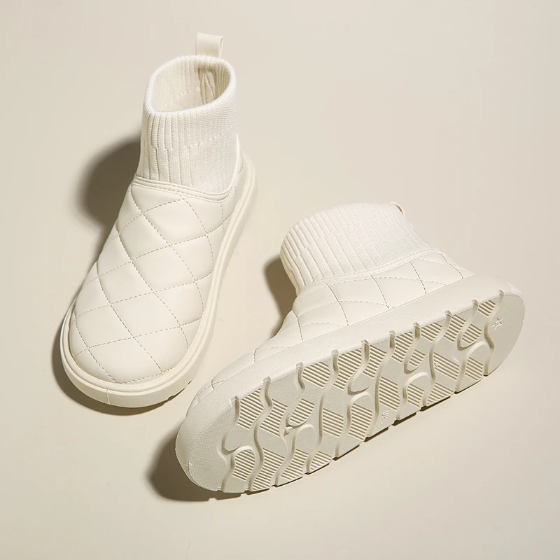 Winter Fleece Warm High Top Cotton Shoes Women 2025 New Platform Non-slip Snow Boots Versatile Short Boots - Image 4