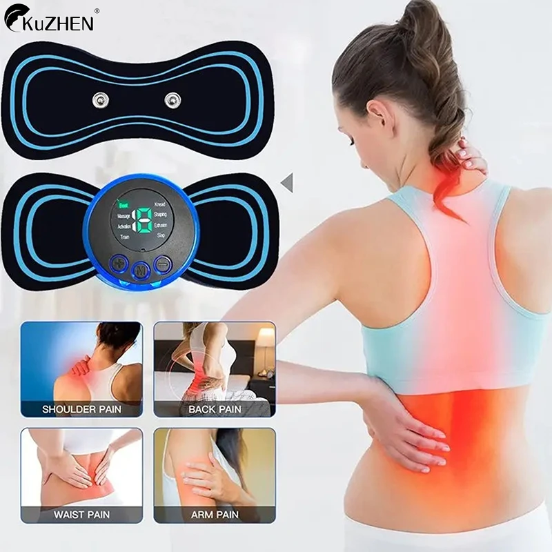 EMS Intelligent Mini Charging Portable Electric Neck Massager Shoulder and Neck Pulse Therapy Instrument Cervical Massage Patch