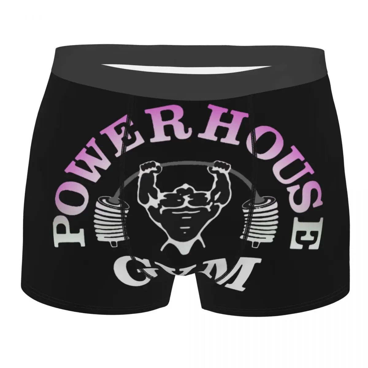 Custom Powerhouse Gym Logo Boxer Shorts Men 3D Printed Male Soft Bodybuilding Fitness Underwear Panties Briefs