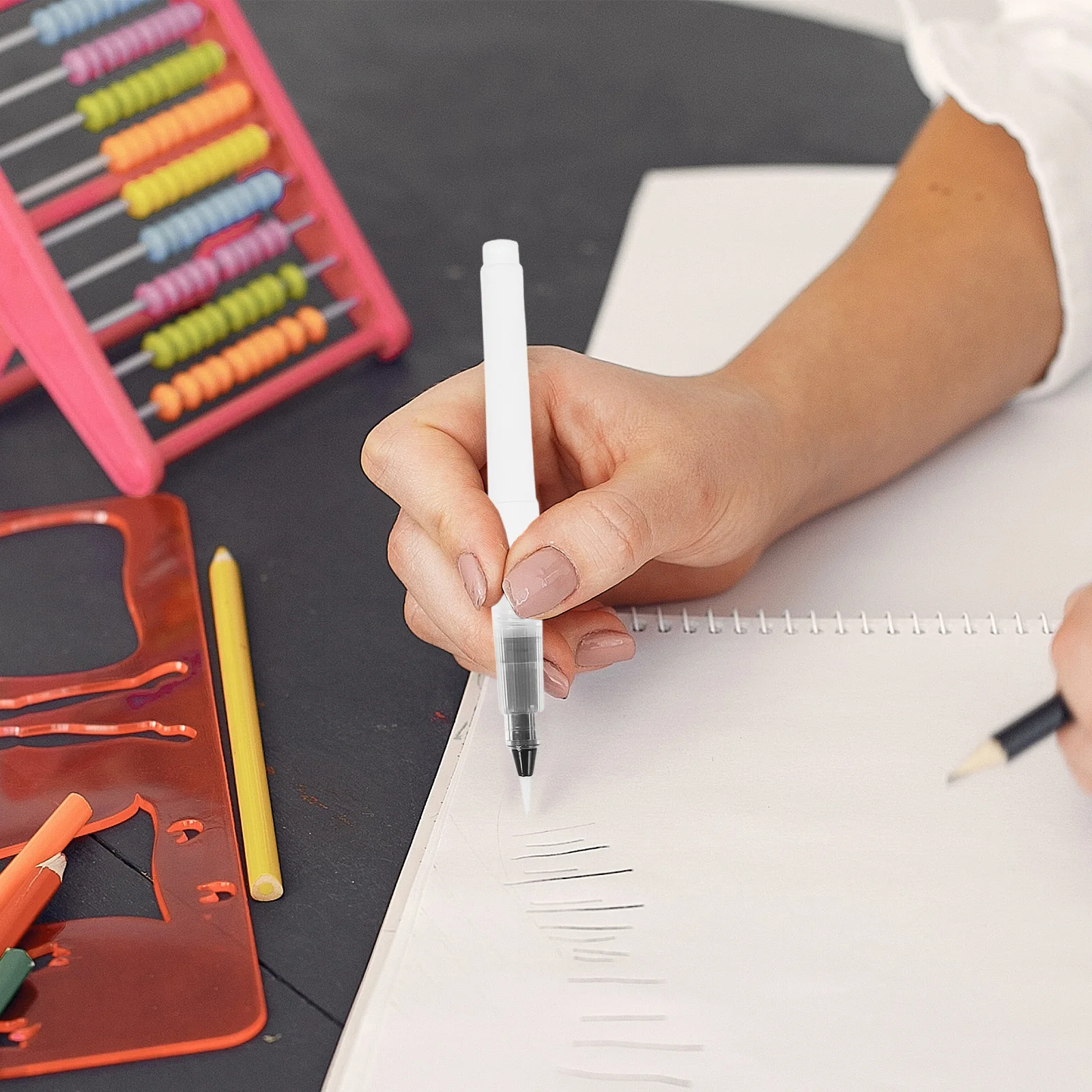 12Pcs Watercolor Brush Set Fine Tip Flat Tip Script Liner Brushes for Detail Painting Precision Artwork Calligraphy Travel