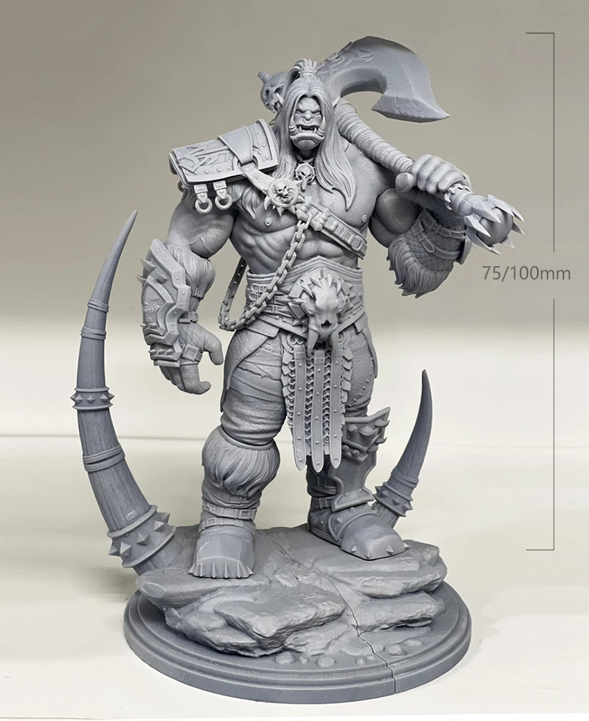 1/24 75mm 1/18 100mm Resin Model Kits Orcs Warrior Boss Unpainted Sculpture Figurine No Color RW-643