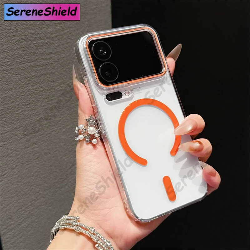 

Transparent for Magsafe Hard PC Case for XiaoMi 17 17Pro 17 Pro Max Magnetic Candy Color Clear Ultra Slim Cover