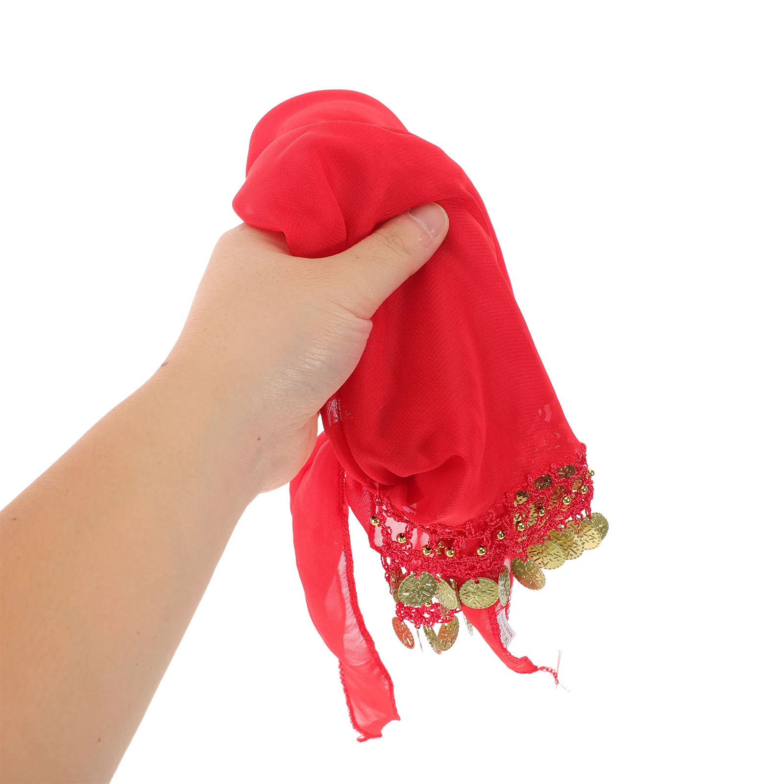 Coin Headpiece Scarf Bohemian Belly Dance Hair Accessory Chiffon Bandana For Women Festival Tribal Costume Indian Dancer