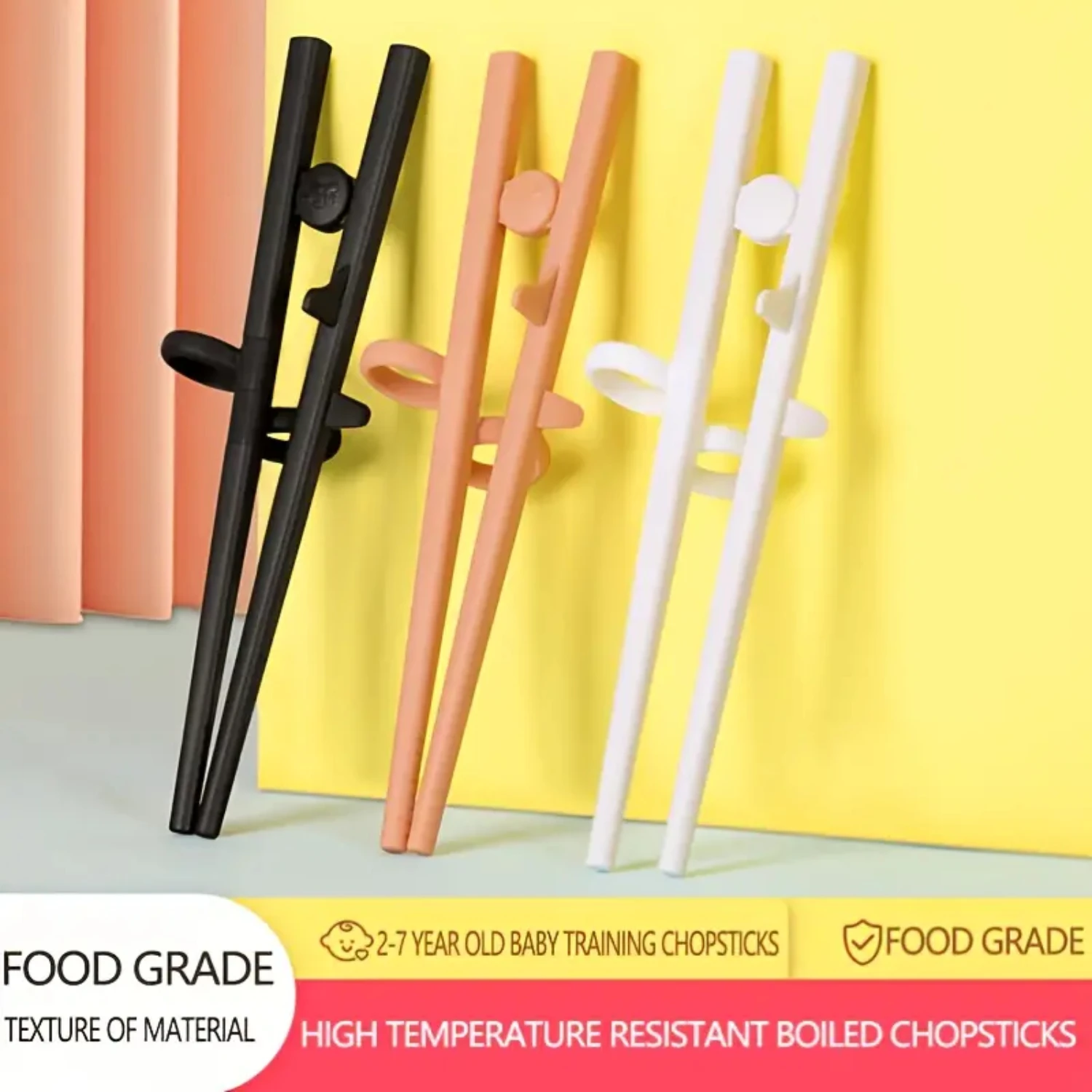 Colorful and Fun Children's Training Chopsticks for Easy-to-Use Learning of Proper Eating Habits at Home - Functional and Vibran