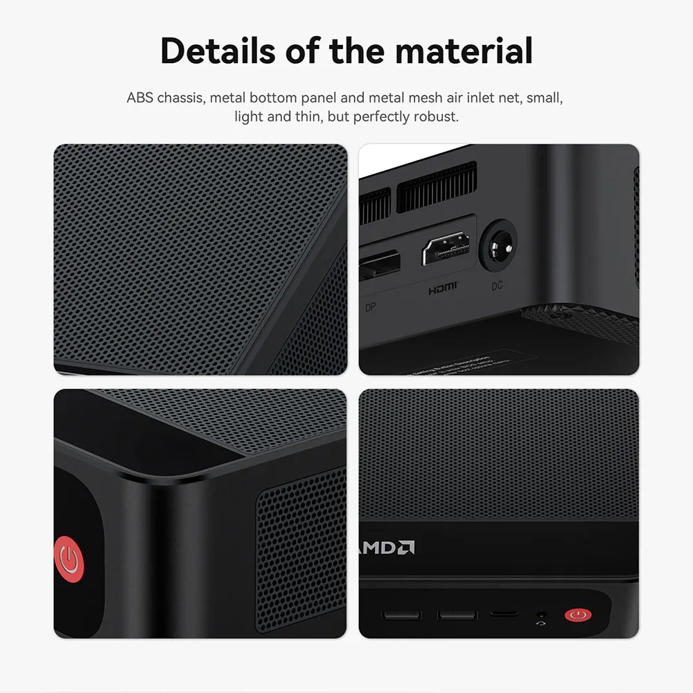 Beelink AMD Ryzen 7 7735HS SER5 MAX Mini PC SER5 MAX DDR4 24GGB 500GB SSD WiFi6 BT5.4 HD 1000M Mini Computer