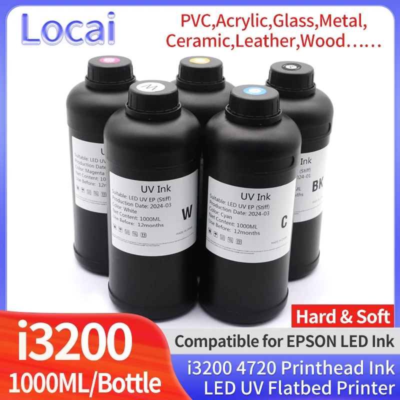 led tinta uv para impressora epson 1000ml tinta uv dura macia neutra impressora modificada pvc acrilico i3200 01