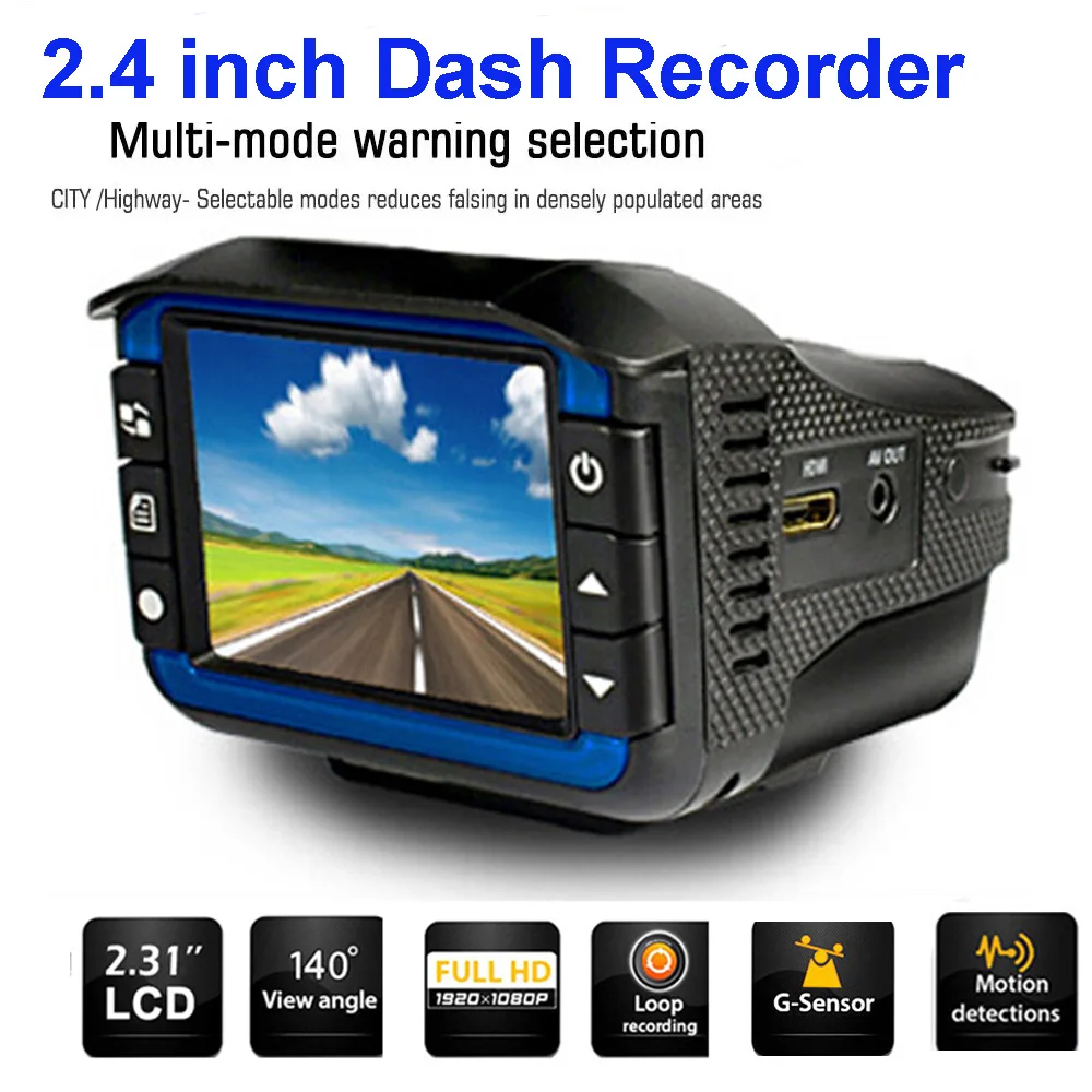2025 Car Dash Recorder DVR Camera VGR3-Plus Anto Detector G-senson 360 Degree lens Night Version Russian or English Version