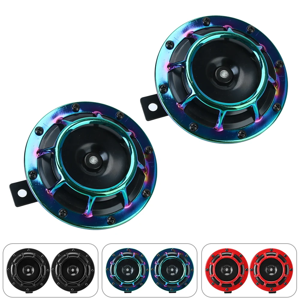 

Grille Horn Car Motorcycle Modification 1Pair Electricity Horn Universal 12V 115DB Super Loud New Cool Color Scheme Car Horn
