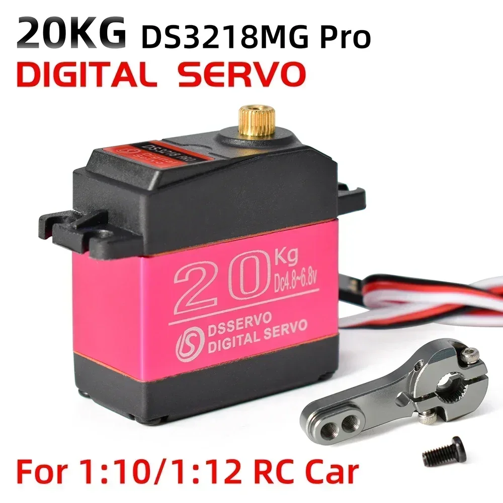 Waterproof Servo High Speed DS3218 PRO 20KG 270 Degree Digital Servo Baja Servo w/Metal Arm for 1/8 1/10 RC Cars