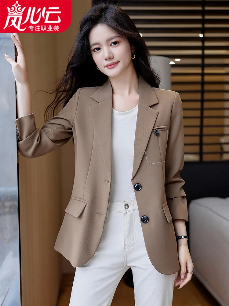 

Early Spring Stewardess Uniform Business Suit Fashion Temperament Goddess Style Front Desk Jewelry Store Beauty Salon Workwear L