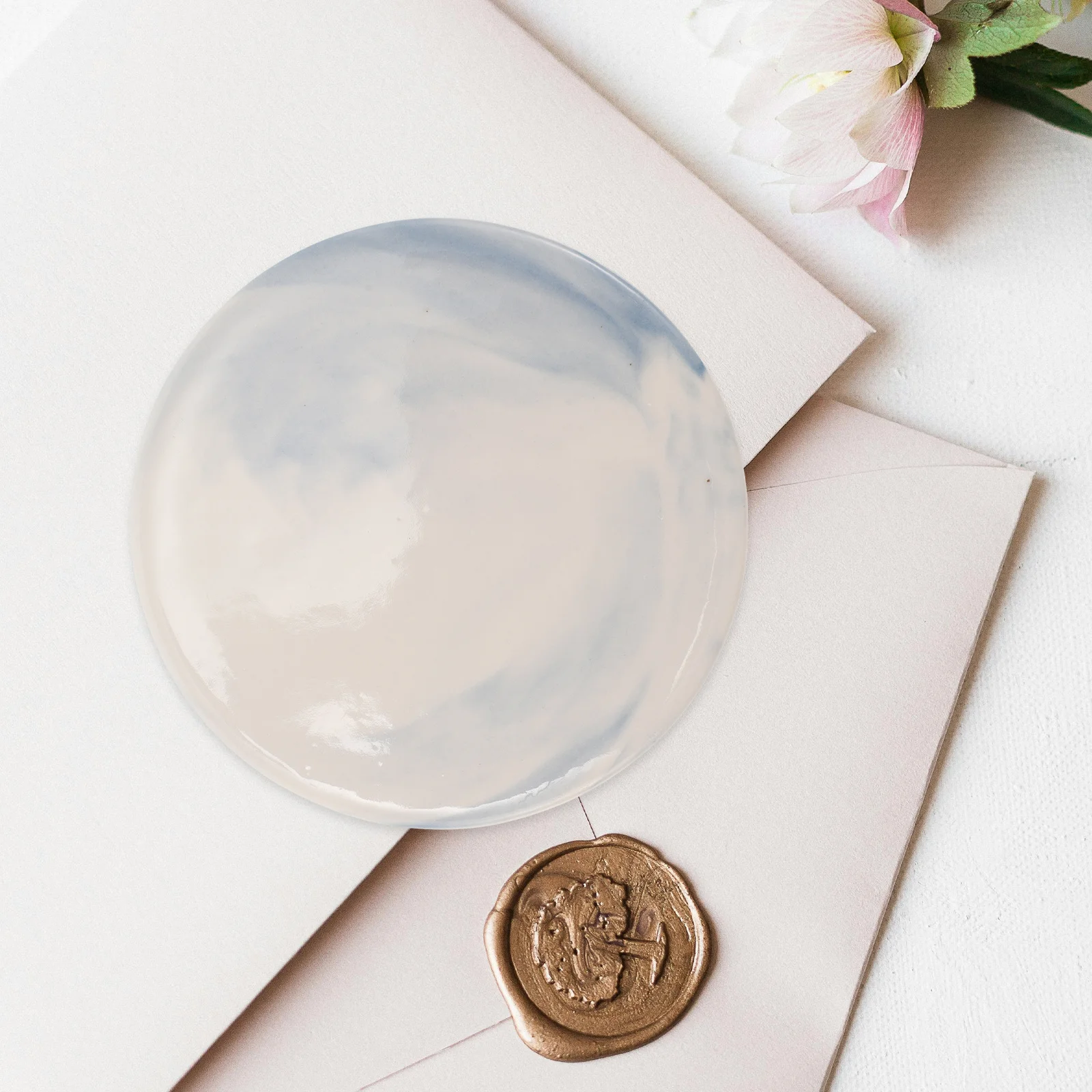 

Multipurpose Ceramic Wax Seal Pad Heatproof Nonstick Coaster Exquisite Gift for Friends Wax Seal Mat Heat Resistant Pad