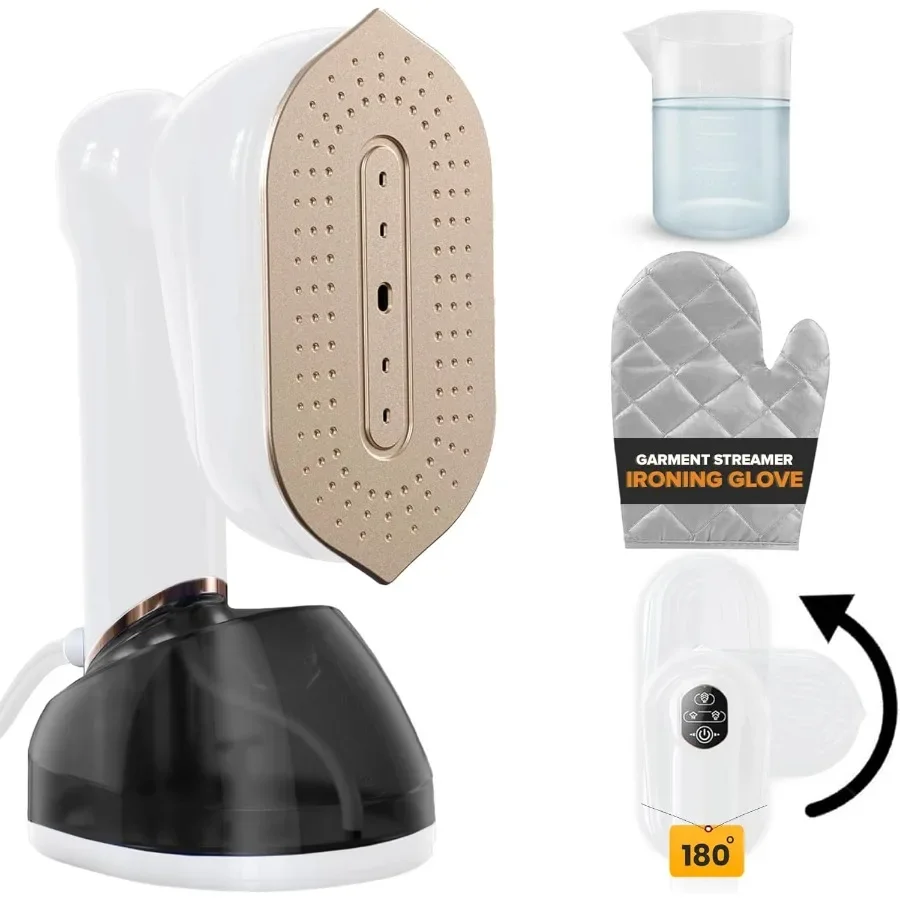 همس باخرة محمولة للملابس 2 في 1 مكواة بخار للسفر للملابس خفيفة الوزن مع خزان مياه 230 مل 20 ثانية وقت تسخين 10