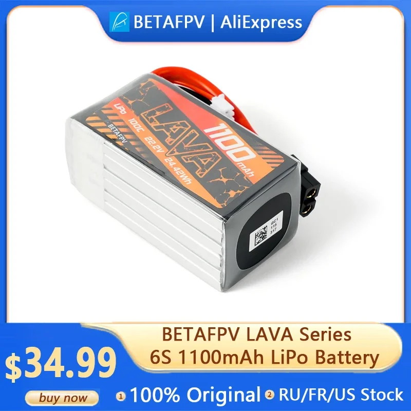 

BETAFPV LAVA Series 6S 1100mAh LiPo Battery XT30 plug