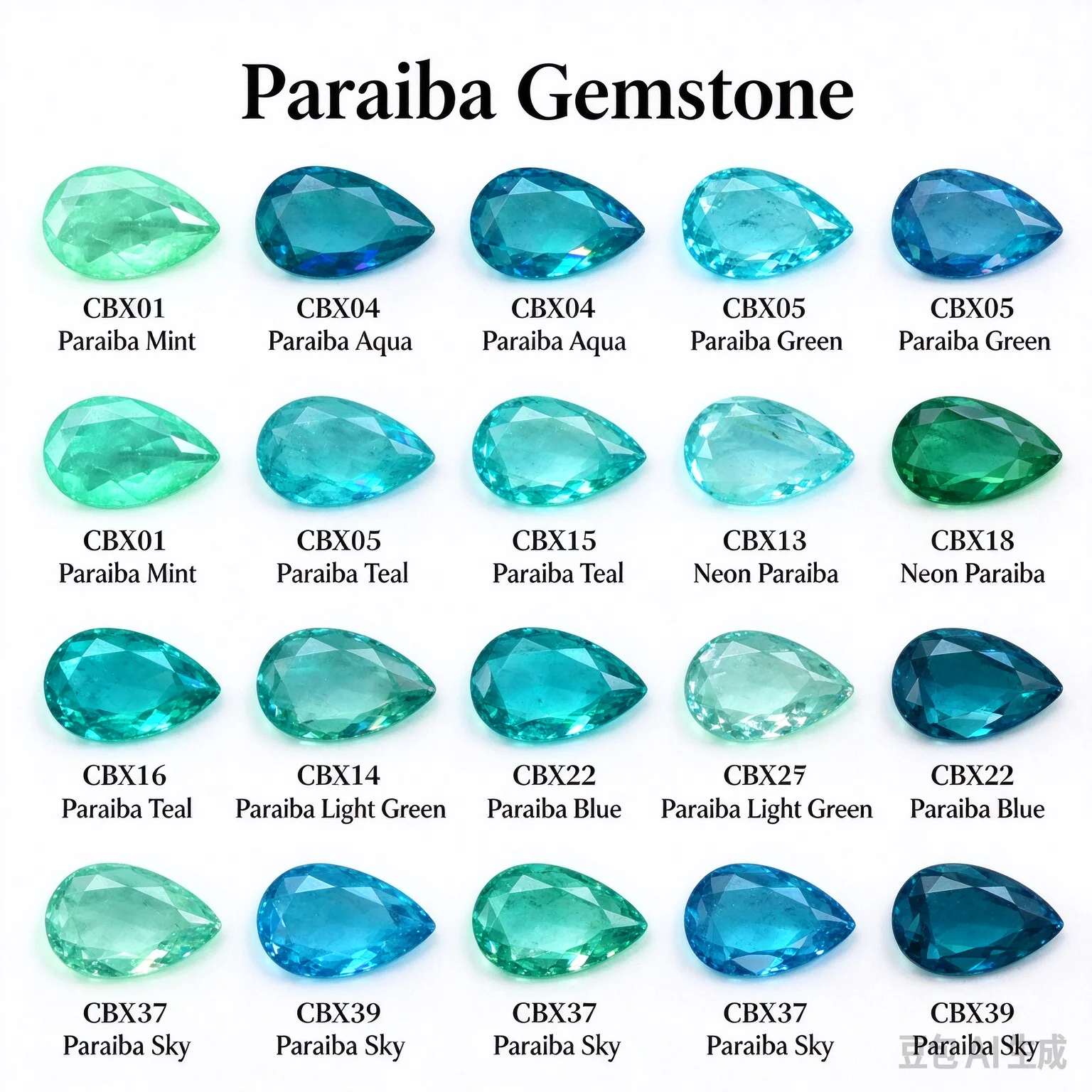3x5-13x18mm Pear Shape Glass Loose Stone With Cracks Inclusions Inside Synthetic Gemstones For Necklace Ring Jewelry Making