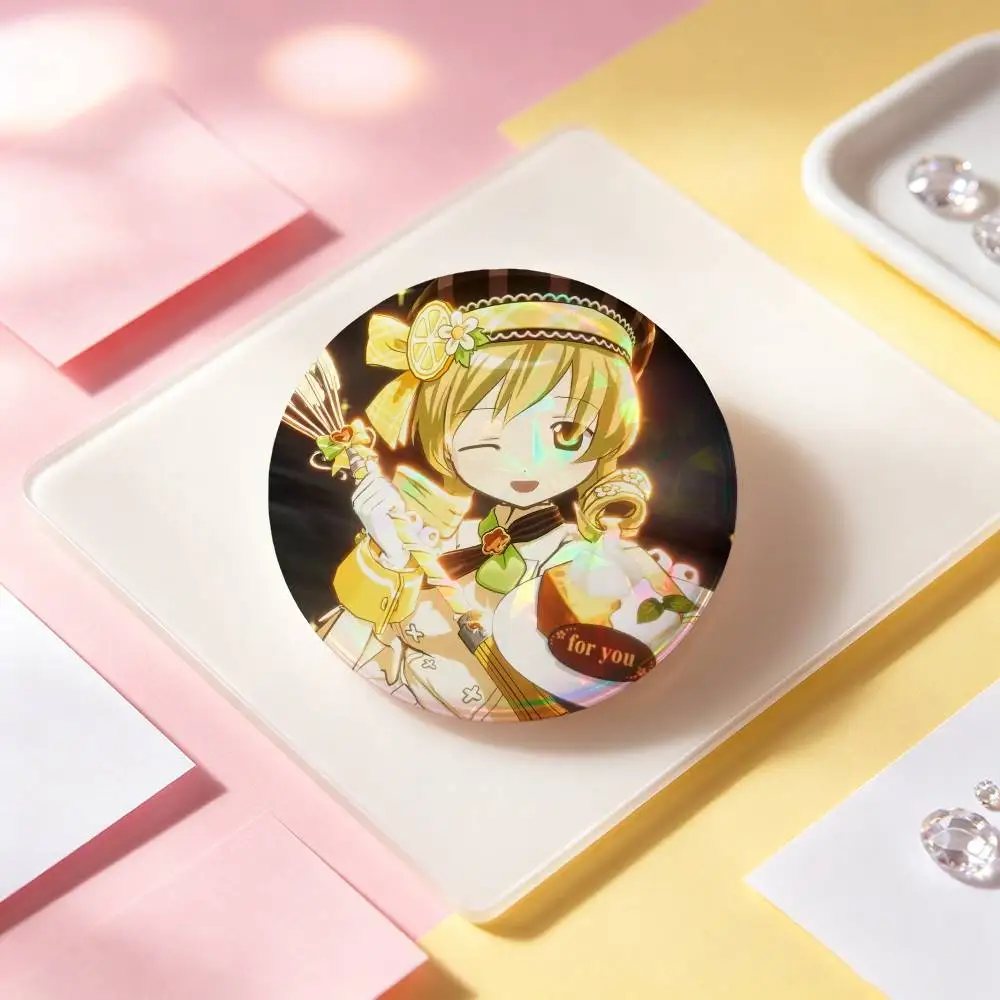 Mami Tomoe Cute Anime Figure Badges 25 32 44 58 75 Mm Round Cosplay Pin Bag Decor Fans Collect Friends Gifts Brooch Souvenir view 4