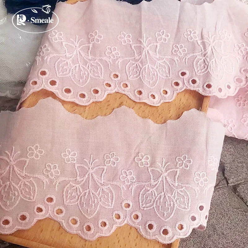 7,5 cm breite neue Erdbeer-Schleifen-Baumwoll-Stickerei-Spitzenborte, für selbstgemachte Puppenkleidung mit Kantenverzierung, Baumwollstoff-Stickerei – Detail 4