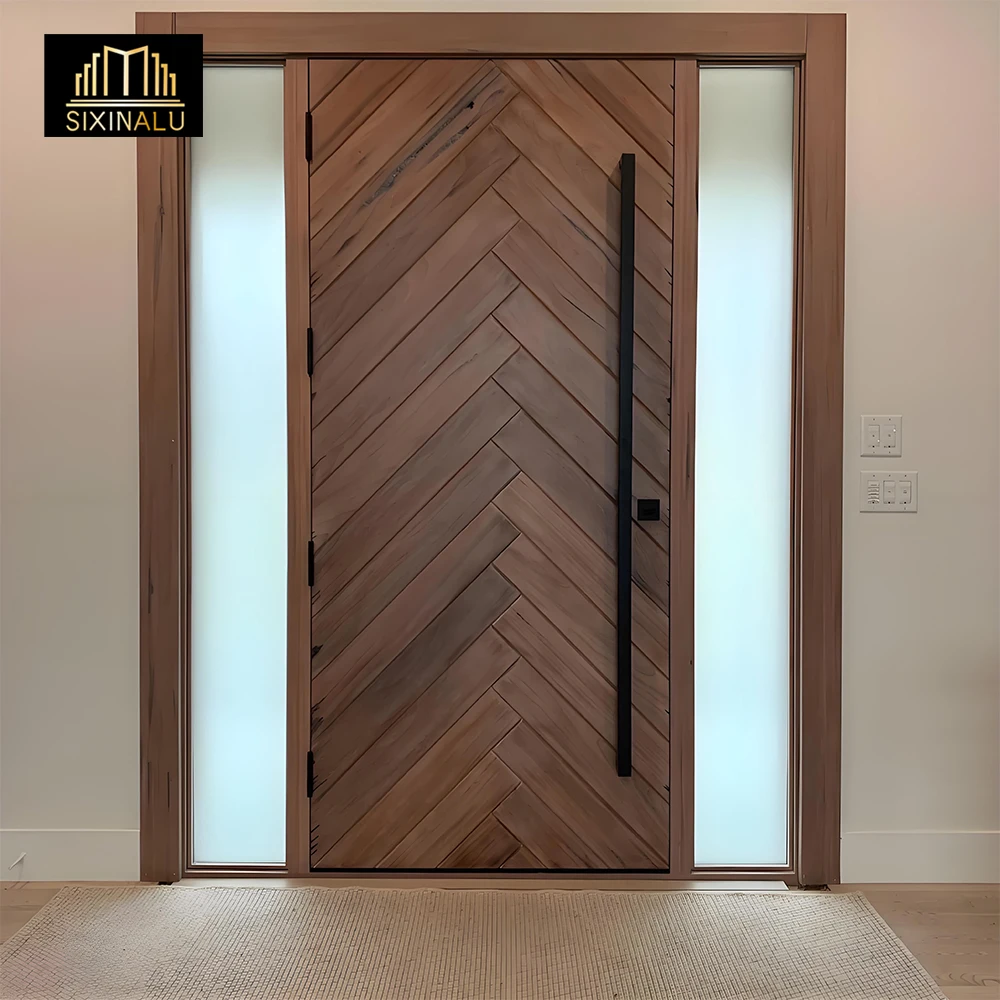 

Sixinula Entry Doors Front Pivot Exterior Entrance Casement Door Villa House Gate Vintage Security Main Aluminum Home Custom