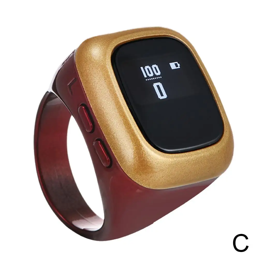 Multi-functional Counter Led Display Electronic Digital Reminder Prayer Wearable Counter Finger Rings Device M0l1