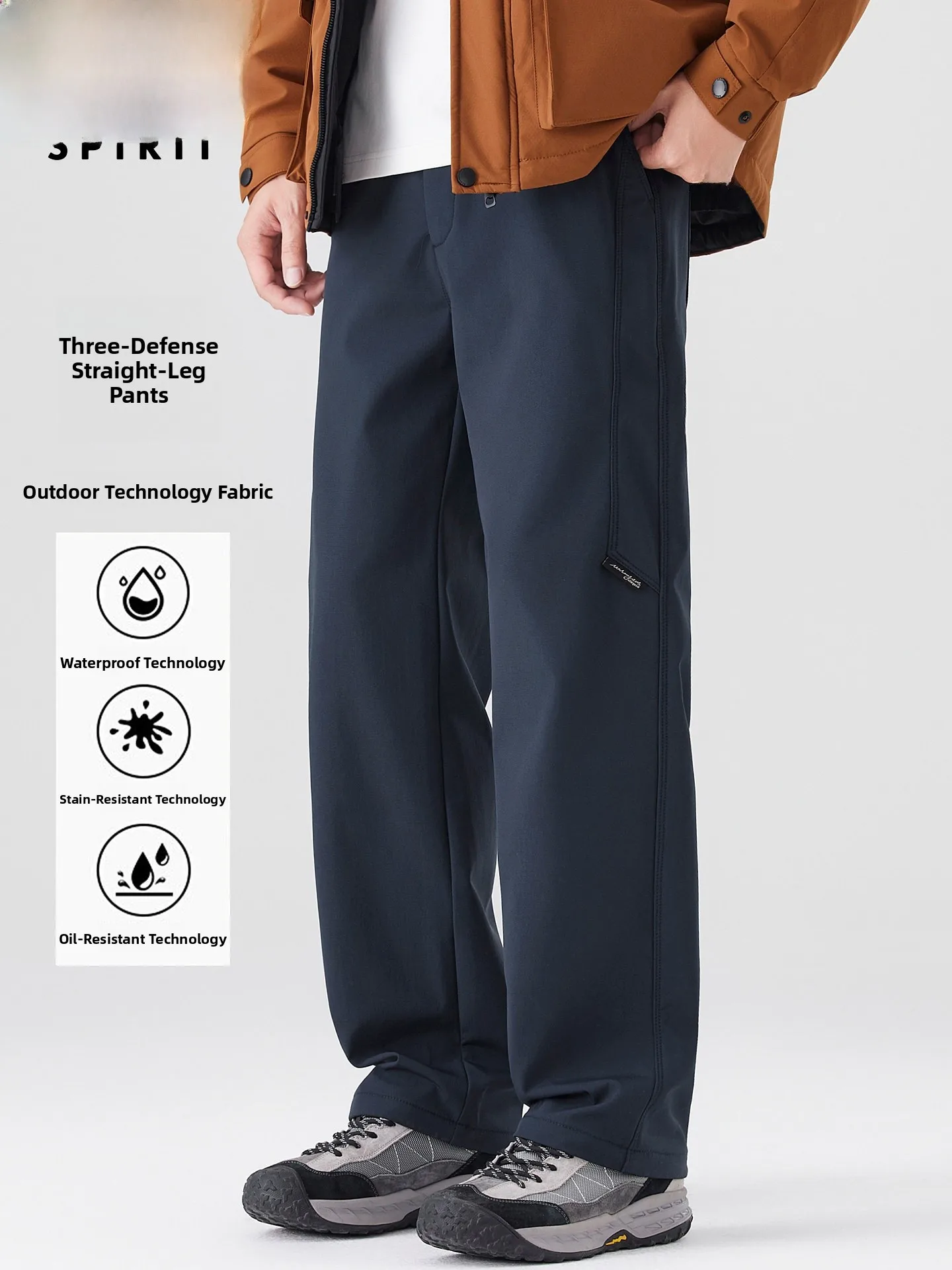 

Men's Outdoor ell Pants SPIRIT Spring Summer Autumn Qui Dry Casual Trousers Loose Straight Leg Sportswear Workwear