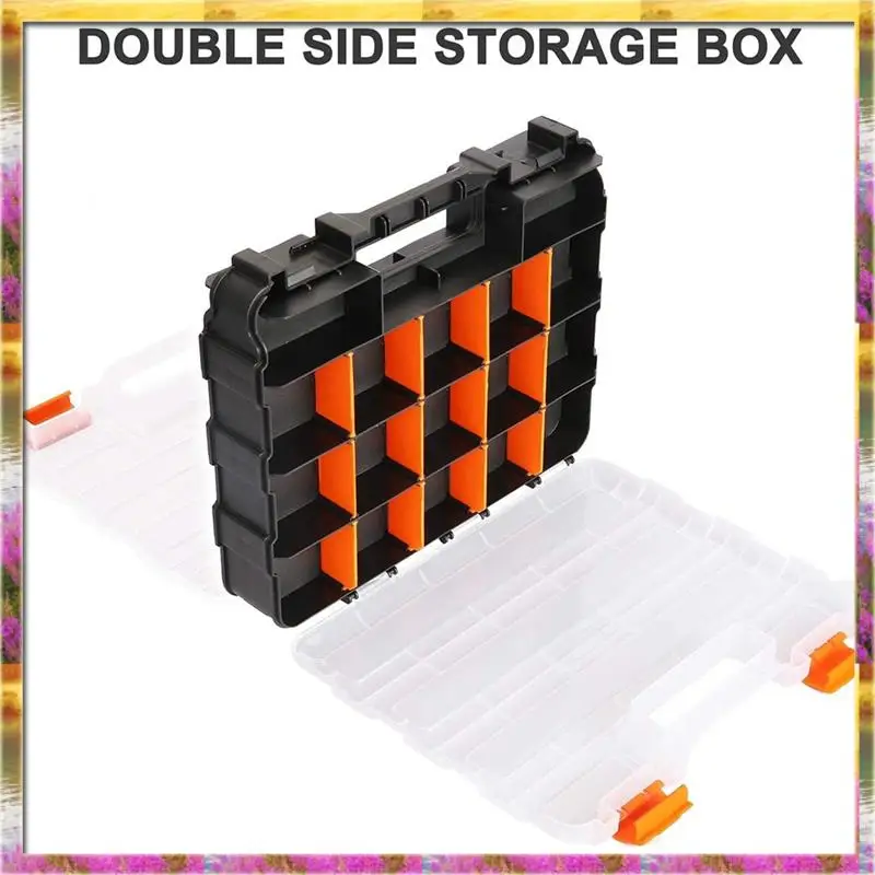 【AB07 Prezzo】 1 PZ Organizzatore di attrezzi a doppia faccia Hardware Scatola di accessori per attrezzi Scatola di parti Cassetta degli attrezzi