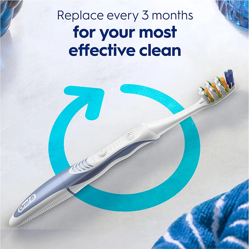 2 Pack Oral-B Pro 3D White Pulsar Electric Toothbrush, Battery Powered, Daily Whitening Oral Care Toothbrush for Couple & Family