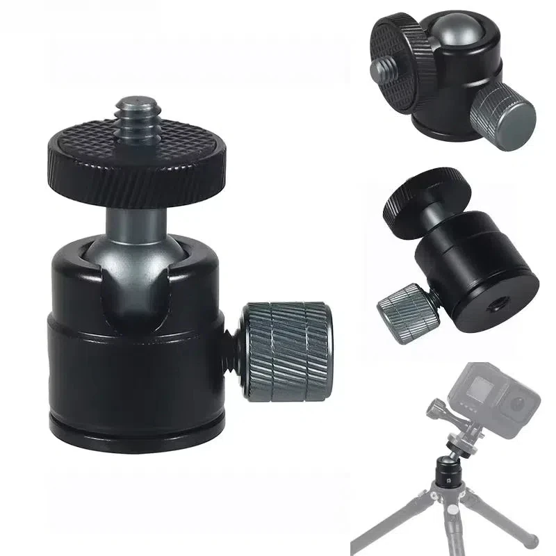 Mini Ball Head 1/4 Screw Mount 360 Swivel for Canon Nikon Sony Camcorder DV LED Light Bracket DSLR Camera Tripod Ballhead Stand