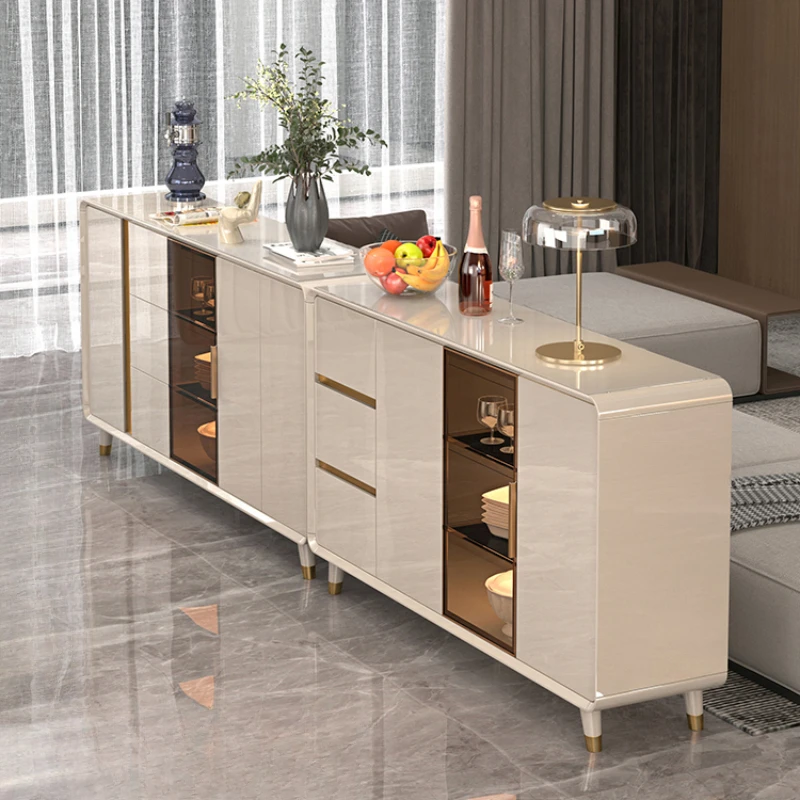 Luxury Morden Living Room Cabinets Organizer Display Storage Showcase Cabinets Drawer Italian Cajonera Corner Furniture