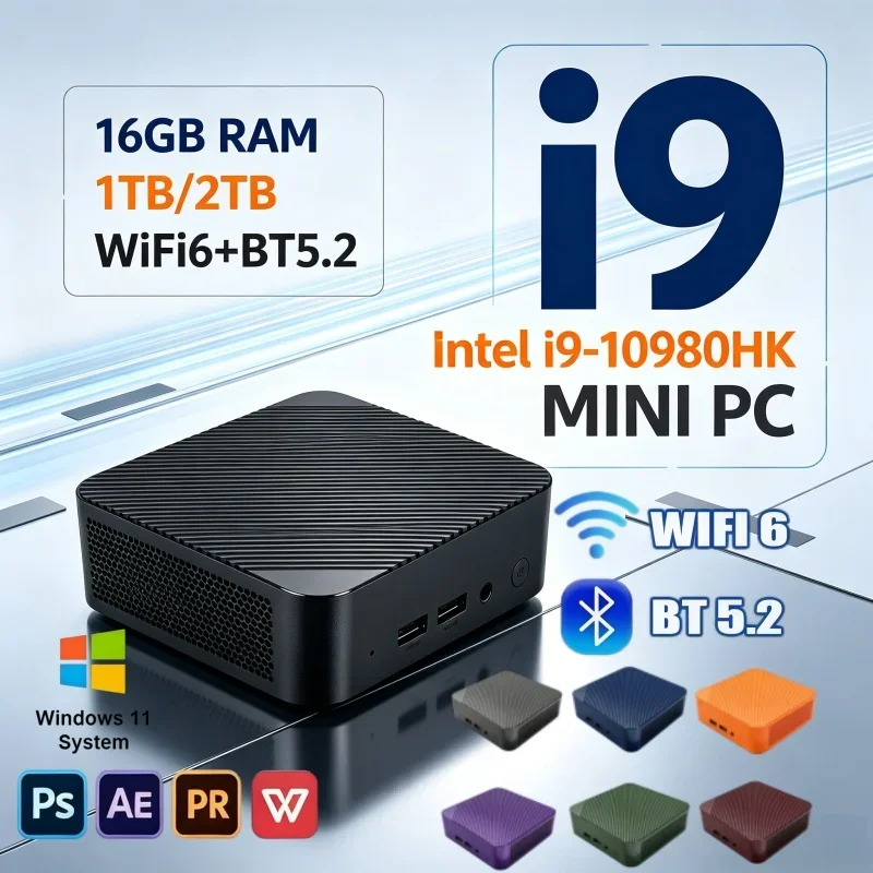 Premium I9 10980HK High Speed Mini Pocket PC 16GB RAM 1/2TB SSD WiFi 2026 New Home Computer