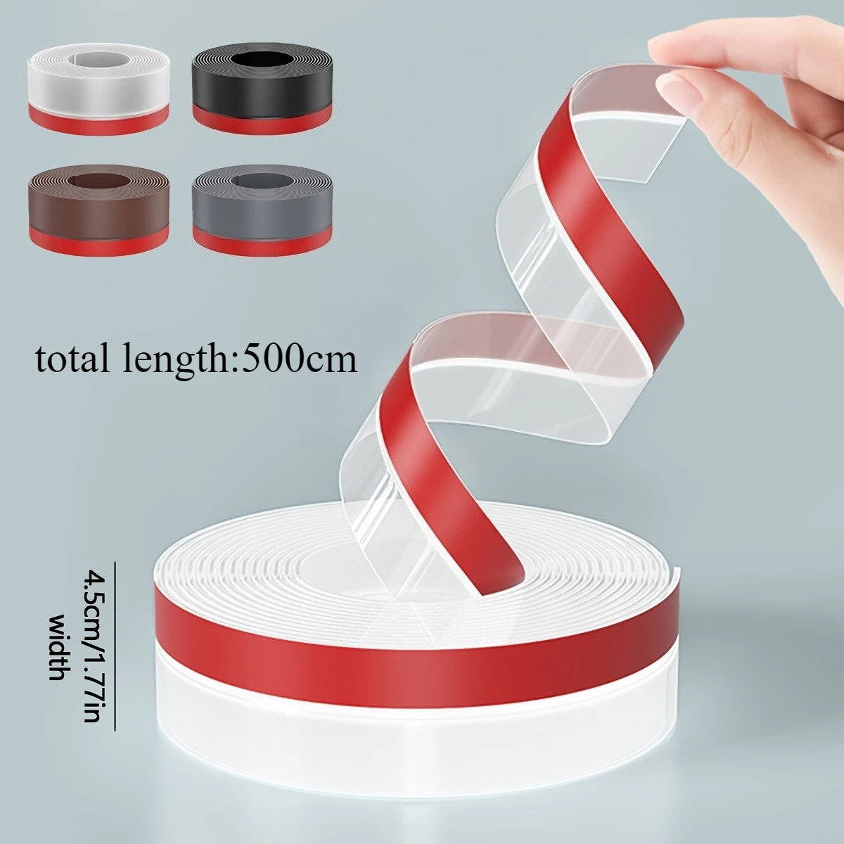 500cm Heavy-Duty Waterproof Rubber-Like Window & Door Rain Drip Guard, Edge Sealing Strip, Heavy Rain & Wind Water Barrier
