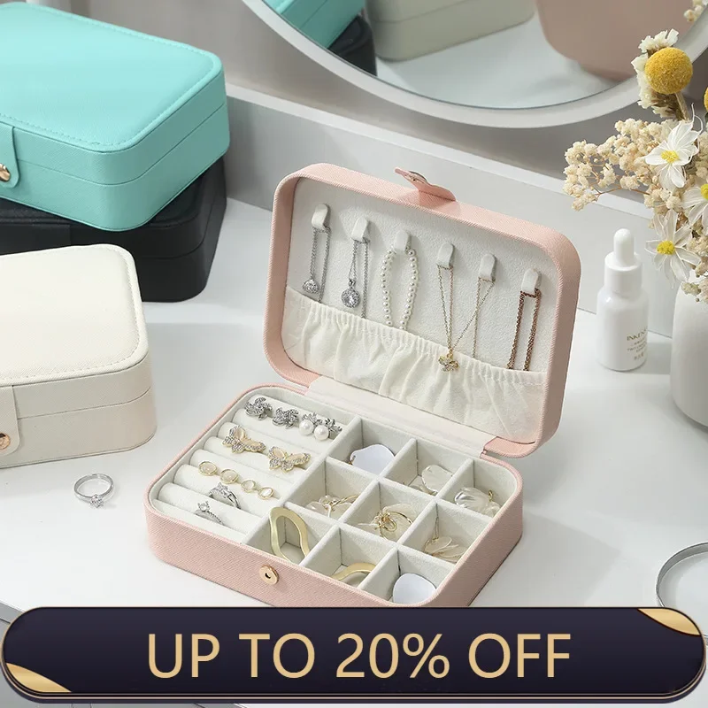 

Portable Jewelry Box, Flip-top Simple Earrings, Studs And Ring Storage Box, Multifunctional Jewelry Storage Box