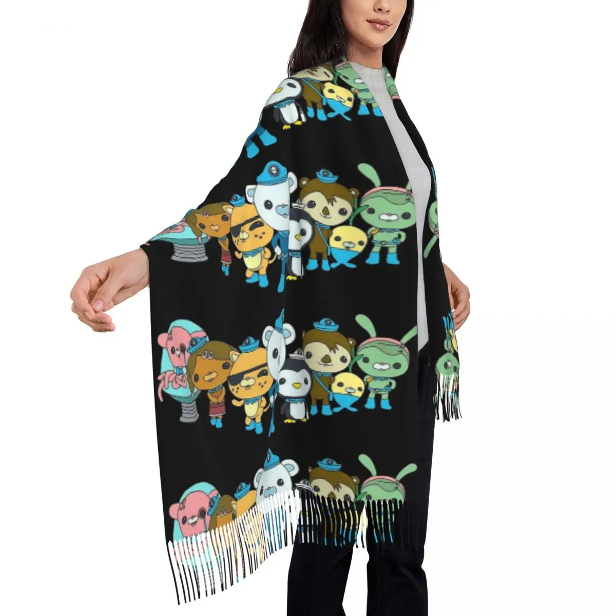 The Octonauts Scarf Tassel Scarves Women Soft Warm Shawls and Wraps Large Fall Winter Shawl Wrap