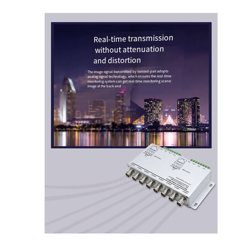 บาลันวิดีโอแบบพาสซีฟสำหรับกล้อง TVI CVI AHD กล้องวงจรปิดผ่านคู่บิดเกลียว UTP Video Balun 4CH Transceiver BNC ถึง UTP RJ45(4CH)ทนทาน-