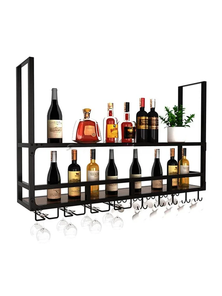 

Bar Wine Rack Hanger Hanging Rack Restaurant Wall Hanging Wine Cabinet Upside Down Wine Glass Rack Industrial Style Bar Hanging