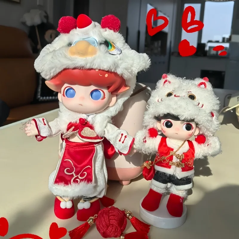 

Genuine Dimoo Fortune Into The Cat Series Chinese New Year Articular Mobility Doll Cute Moveable Figure Bjd Doll New Year Gift