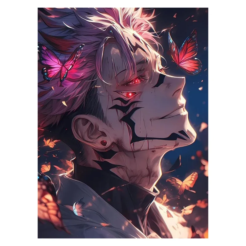 

Картина со стразами и алмазной вышивкой, аниме-декор, полная круглая картина (30 х 40 см) без рамки