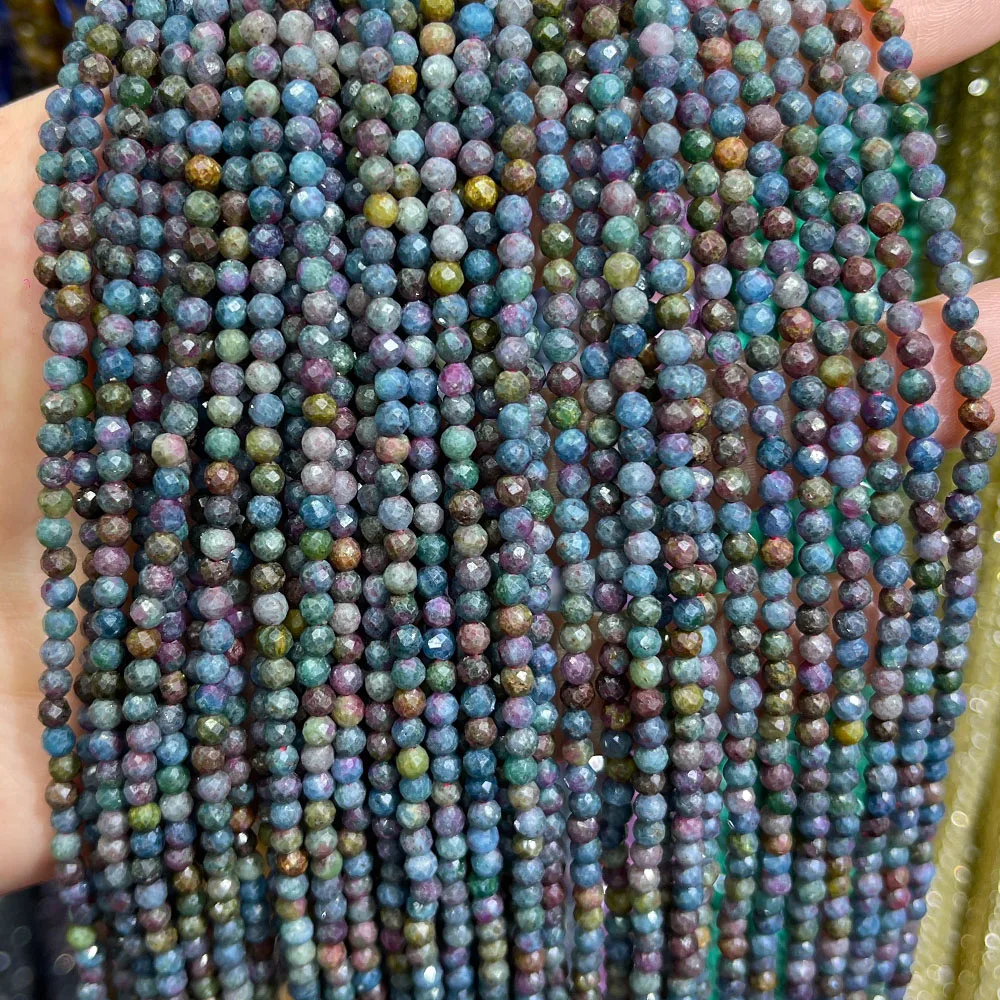 Natural Gemstone Faceted Multi Colour for Jewelry 3mm Loose Beads Seed Beads Natural Stone Beads for Jewelry Making