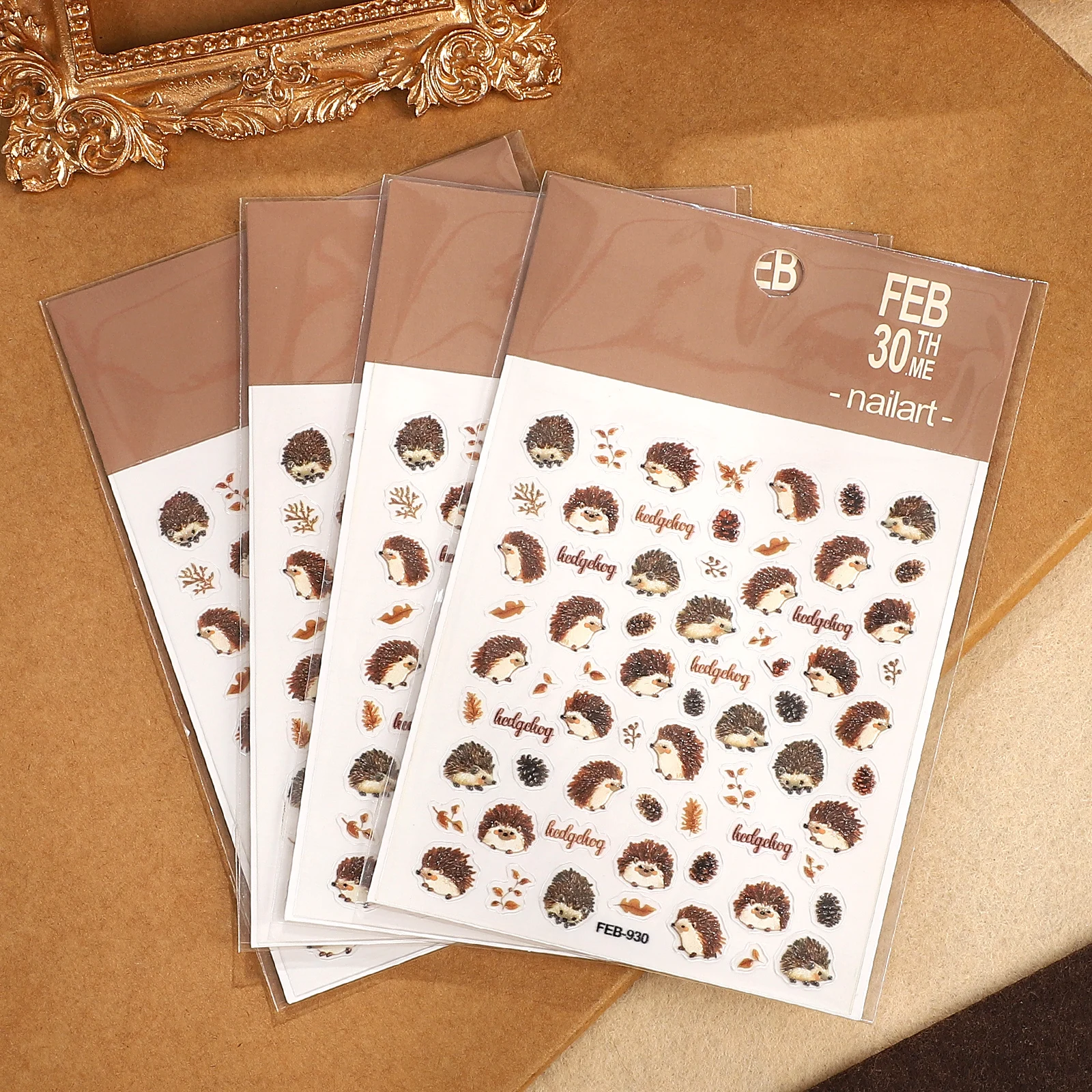 

2 шт./компл. Kawaii ежик шишка пейзаж ПЭТ наклейка для ногтей креативный DIY материал для журнала канцелярские принадлежности для коллажа