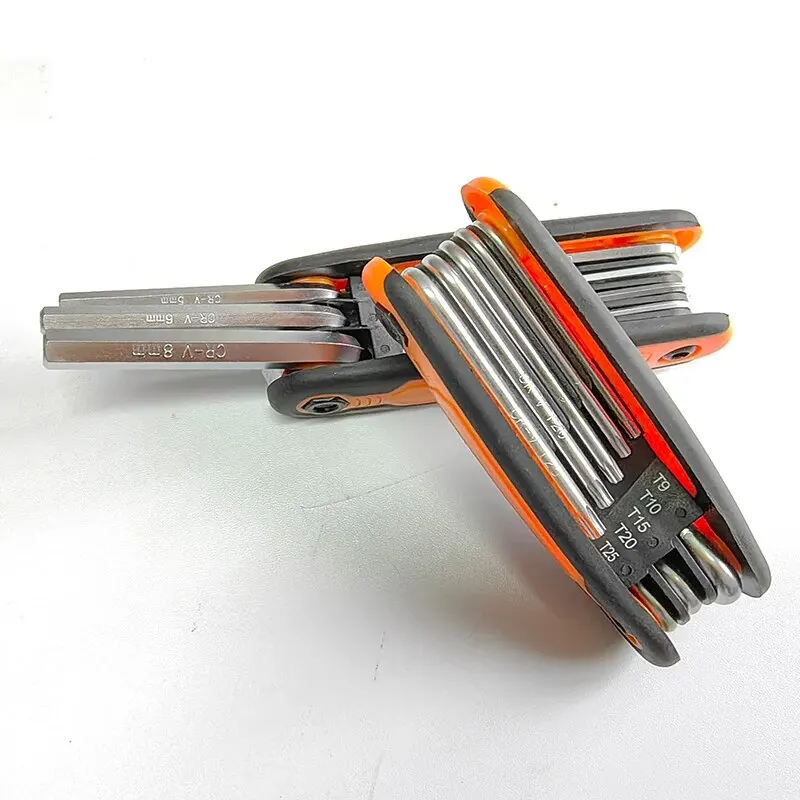 Alloy Steel Folding Hexagon Wrench & Screwdriver Set - Portable Flat Head Allen Wrench Tools for Ultimate Versatility