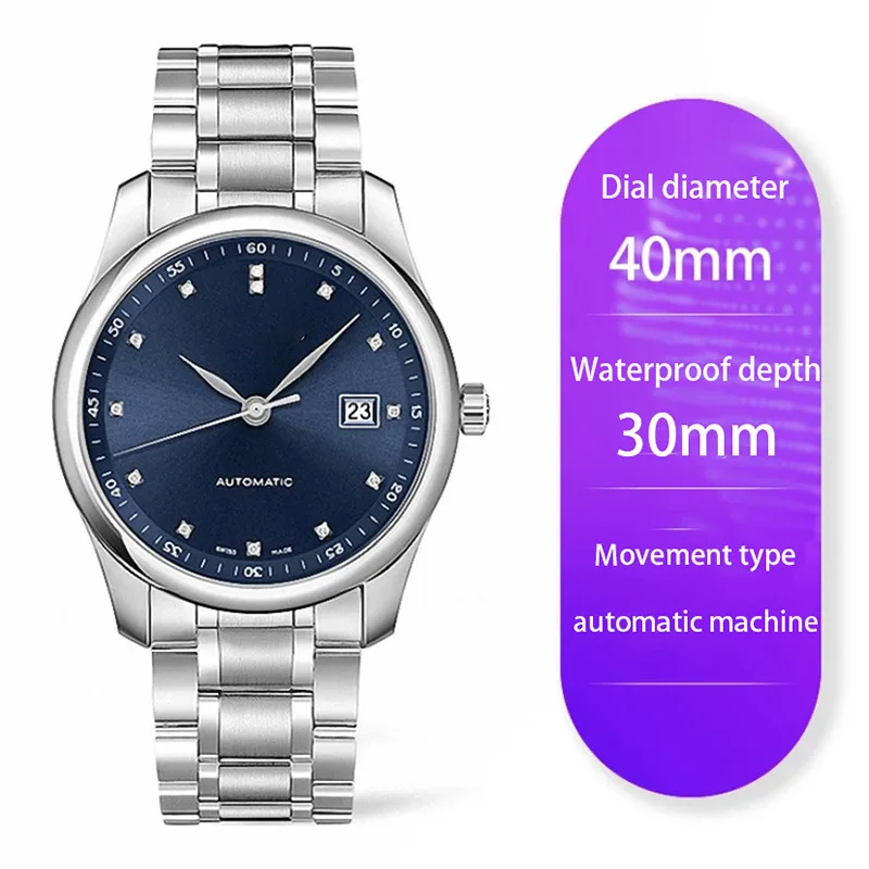 ساعة رجالية أنيقة مع تقويم ذهبي مزدوج، عرض مضيء، وحزام فولاذي قوي، مثالية للسادة العصريات