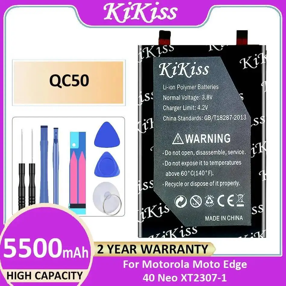 

For Motorola Moto Edge 40 Neo XT2307-1 Long Lasting QC50 Mobile Phone Battery 5500Mah
